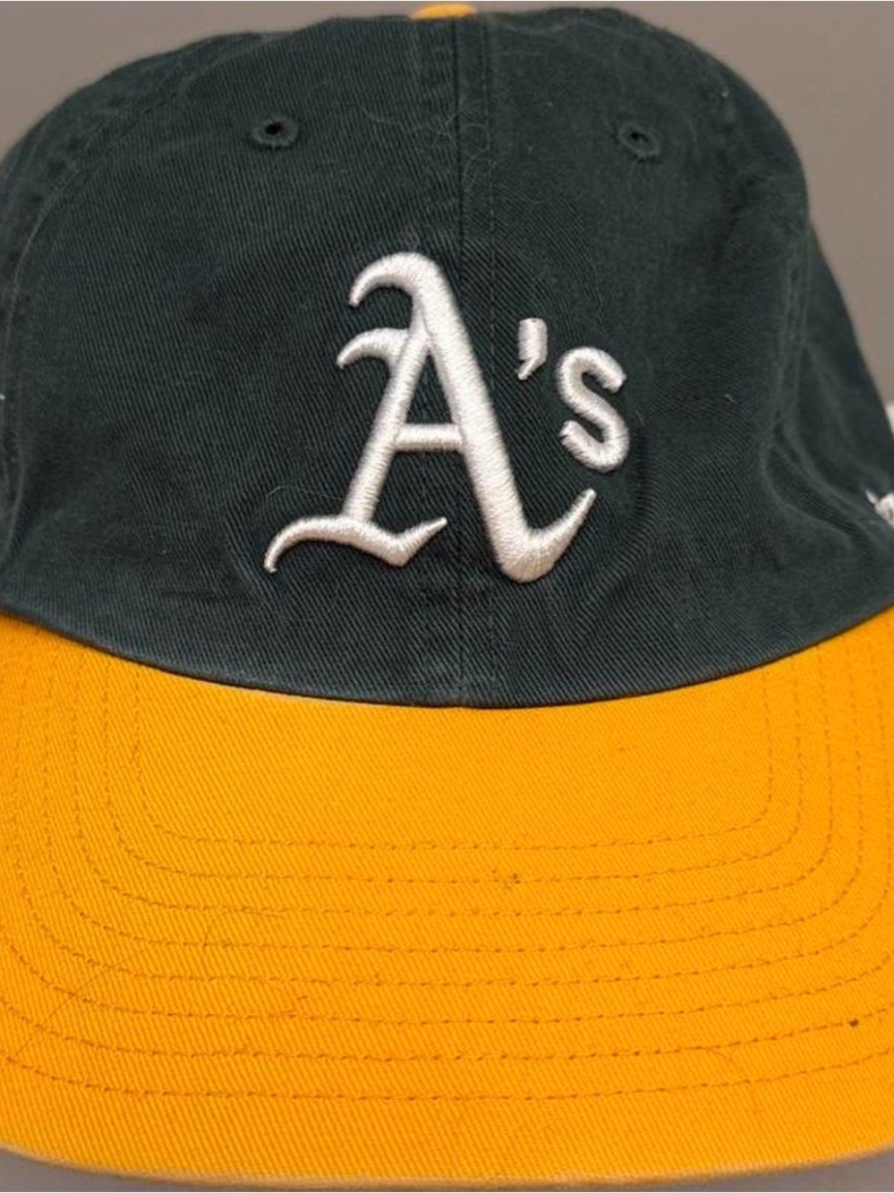 New Era Oakland A's Green and Yellow Two-Tone Baseball Cap